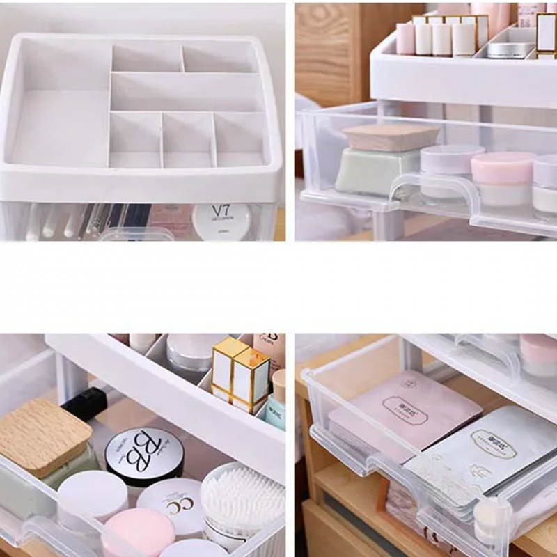 Transparent Plastic Four Layer Cosmetic Storage Box