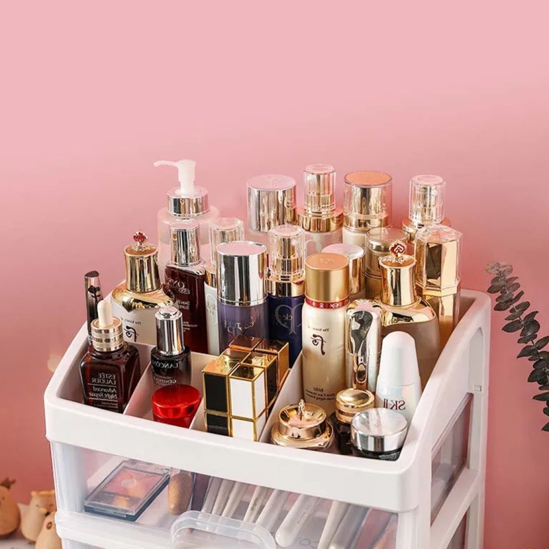 Transparent Plastic Four Layer Cosmetic Storage Box