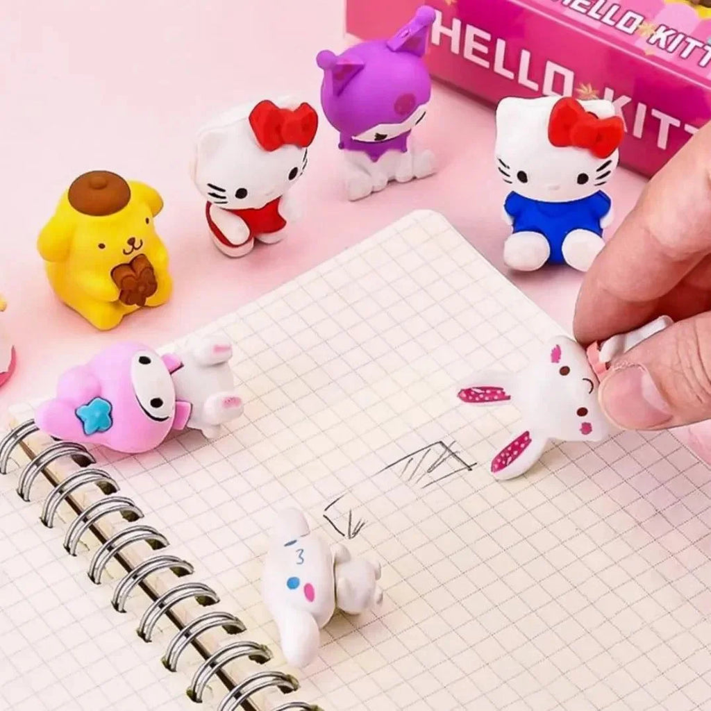 Sanrio-themed 3D miniature character erasers