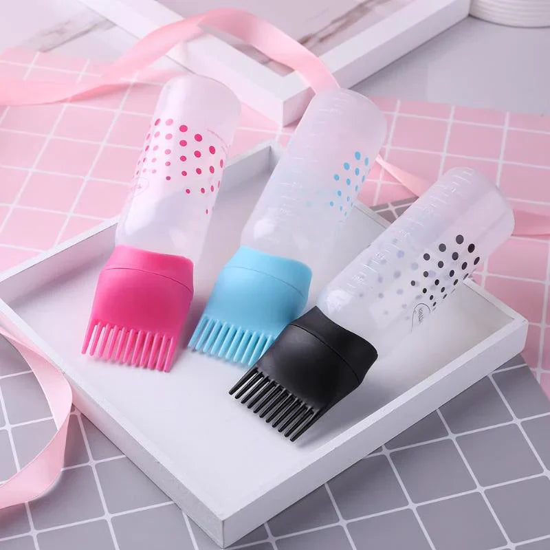 Empty Hair Dye Bottle -  Reusable With Applicator Brush Bottles - 120ml