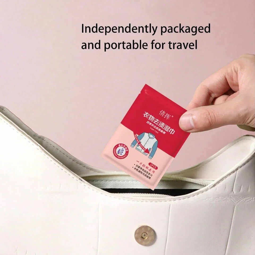 Portable Clothes Stain Remover Wet Wipes