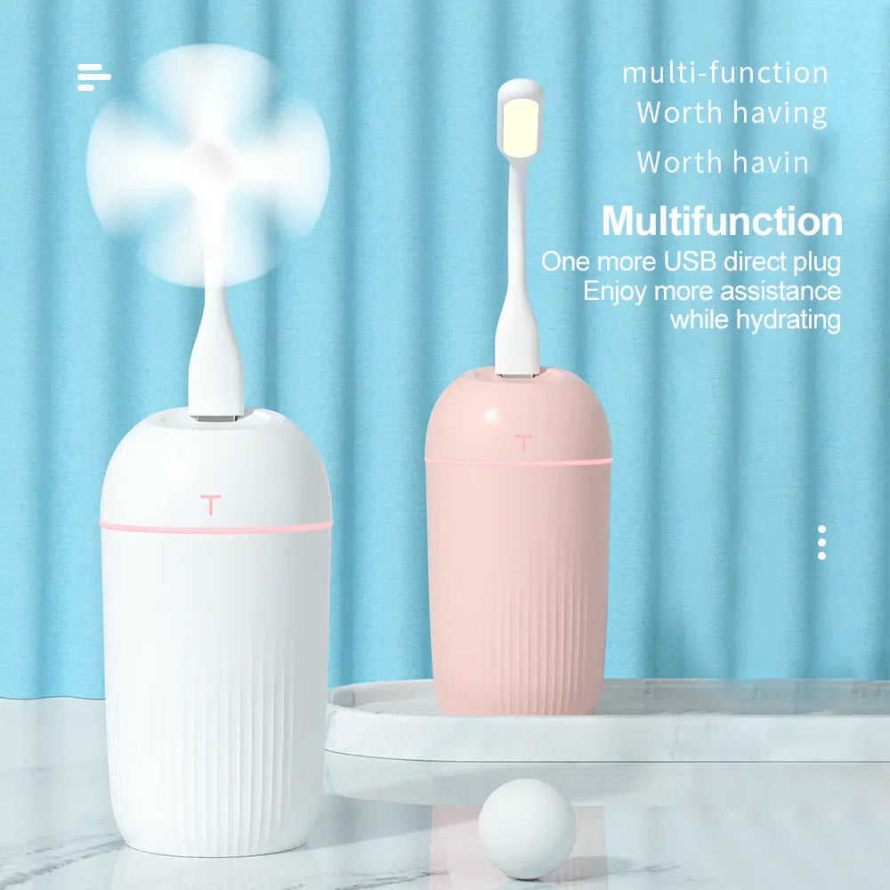 USB Mini Humidifier With 420ML Capacity Intelligent Anti-drying