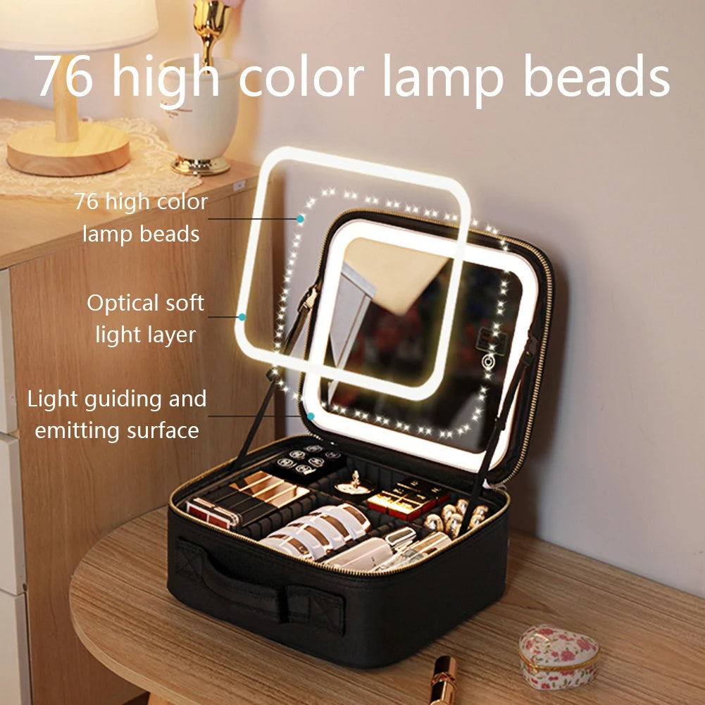 Smart Led Makeup Bag With Mirror Lights
