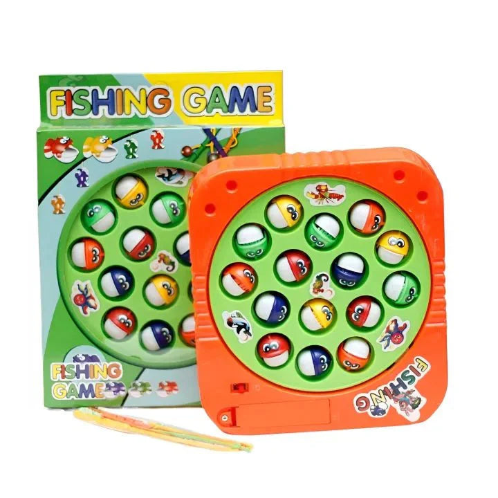 Battery-Operated Rotating Fishing Game Toy for Kids & Toddlers - 15 Fish