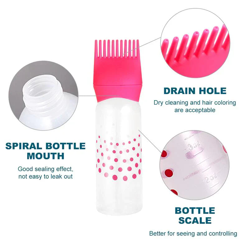 Empty Hair Dye Bottle -  Reusable With Applicator Brush Bottles - 120ml