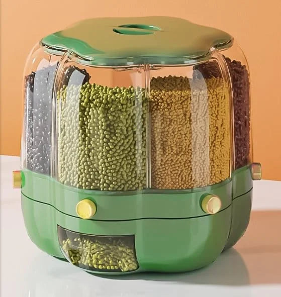 360° Rotating Grain And Cereal Dispenser - 7L