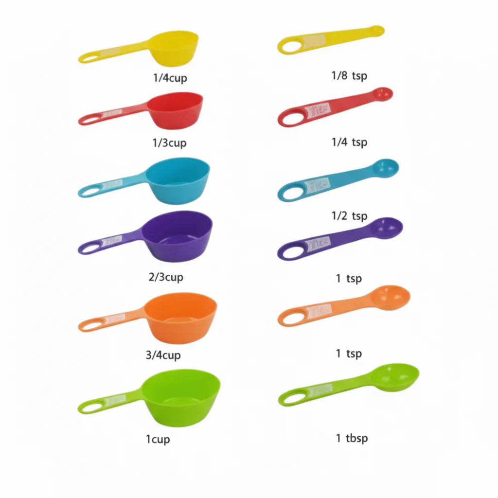 Yangli 10-piece plastic measuring cup and spoon set