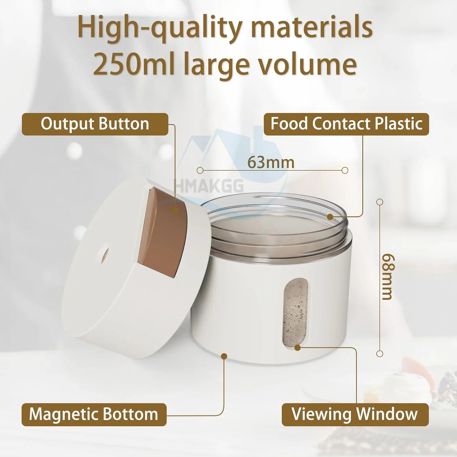 Wall Mounted Magnetic Seasoning Box -  6 Pcs Set