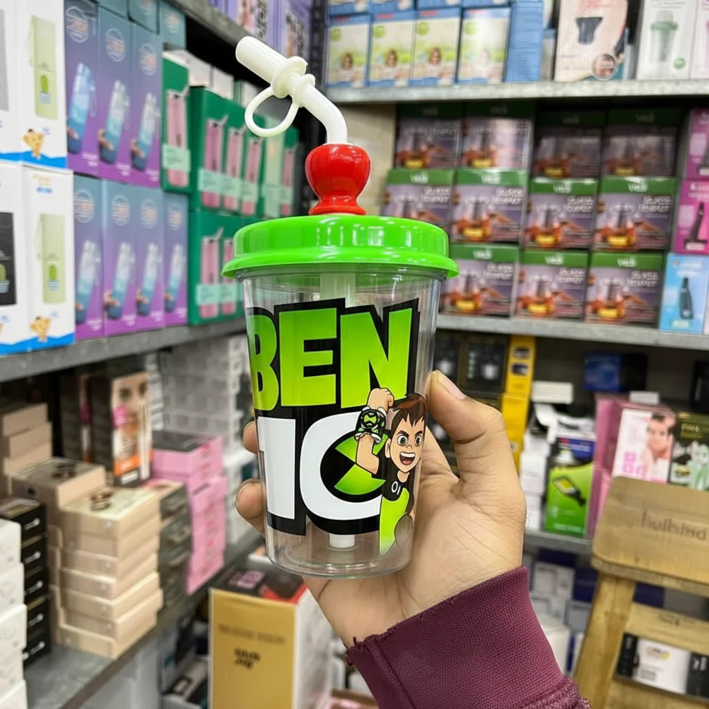 Disney Cartoon themed tumbler with a straw