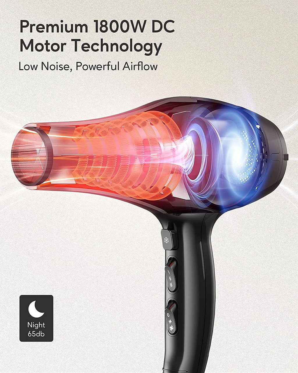 KiPoZi Professional Hair Dryer Heavy Motor