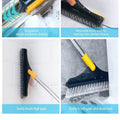 Bathroom Cleaning Brush with Wiper 2 in 1 Tiles Cleaning Brush Floor