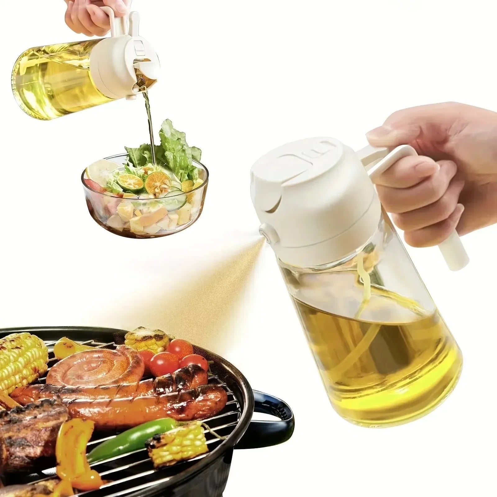 Kitchen Glass Oil Sprayer Bottle - 470ml