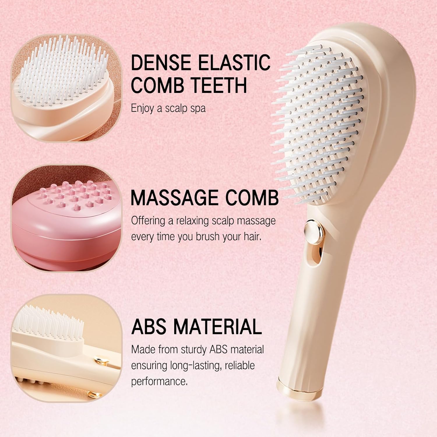 Self-Cleaning Anti-Static Massage Hair Brush