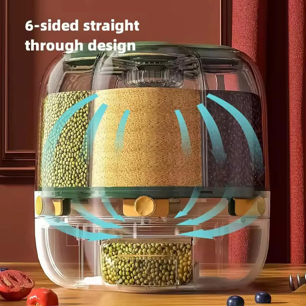 360° Rotating Grain And Cereal Dispenser - 7L