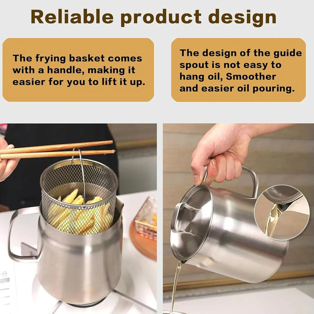 Stainless Steel Large Capacity Oil Filter Pot