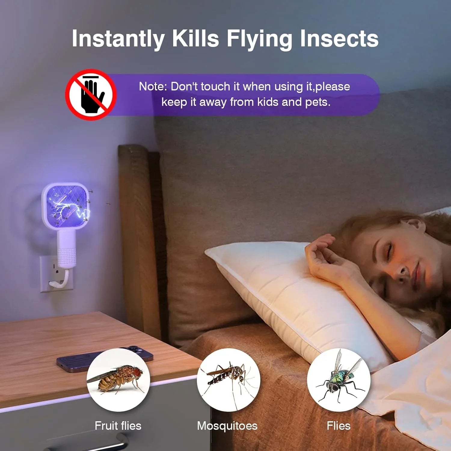Electric Fly Swatter USB Mini Mosquito Swatter