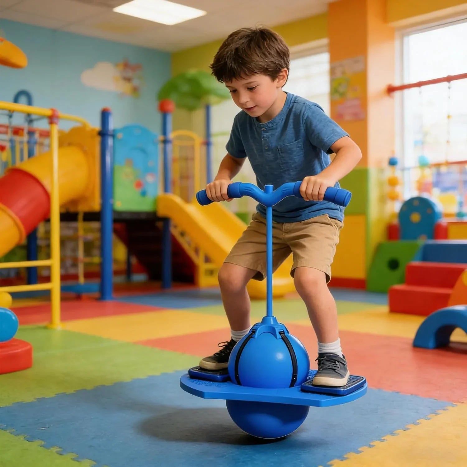Balance Jumping Ball with Handle and Ball Pump