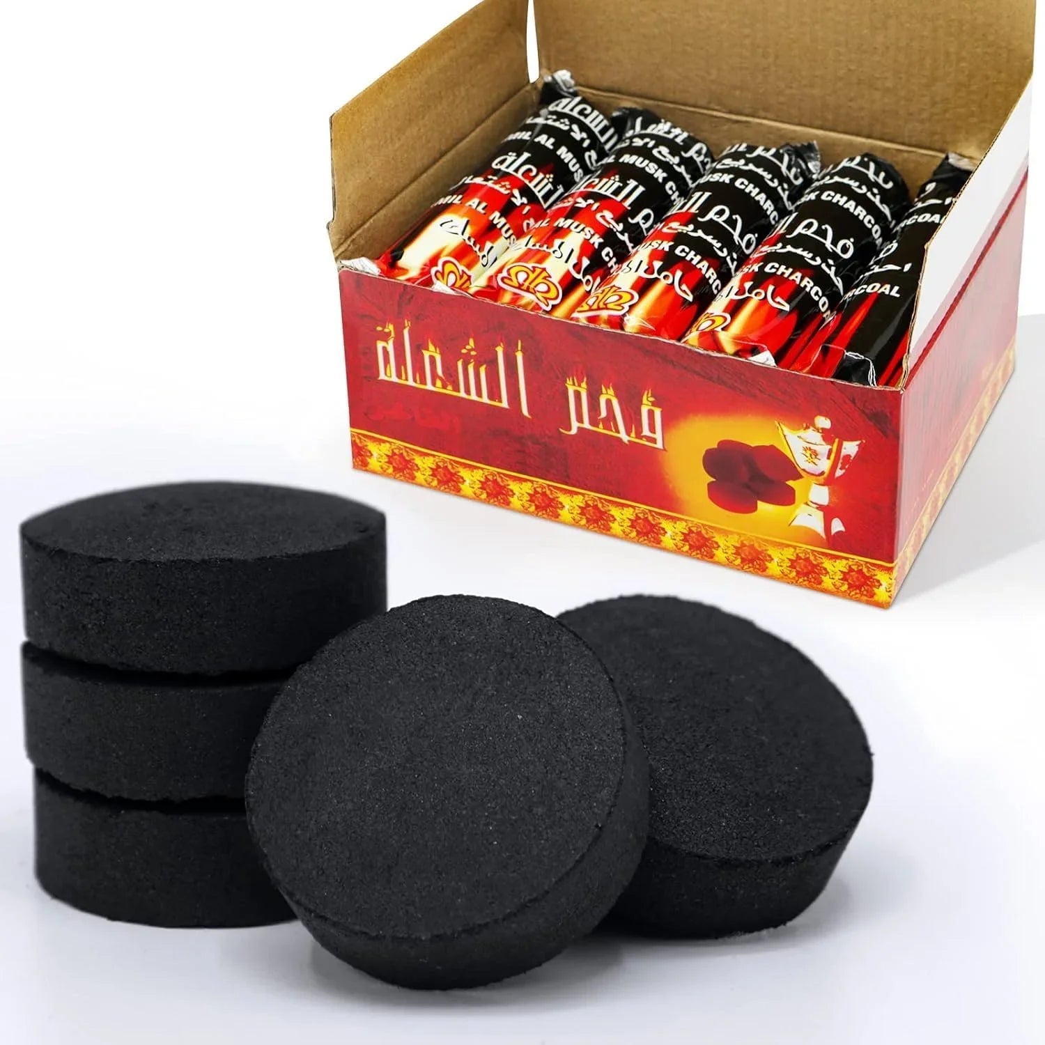 Torch Fast Burning Incense Charcoal Cube Roll for Aromatherapy - 10 Pcs in Box