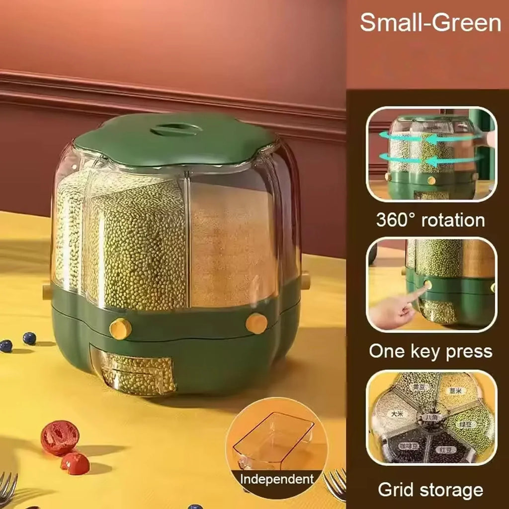360° Rotating Grain And Cereal Dispenser - 7L