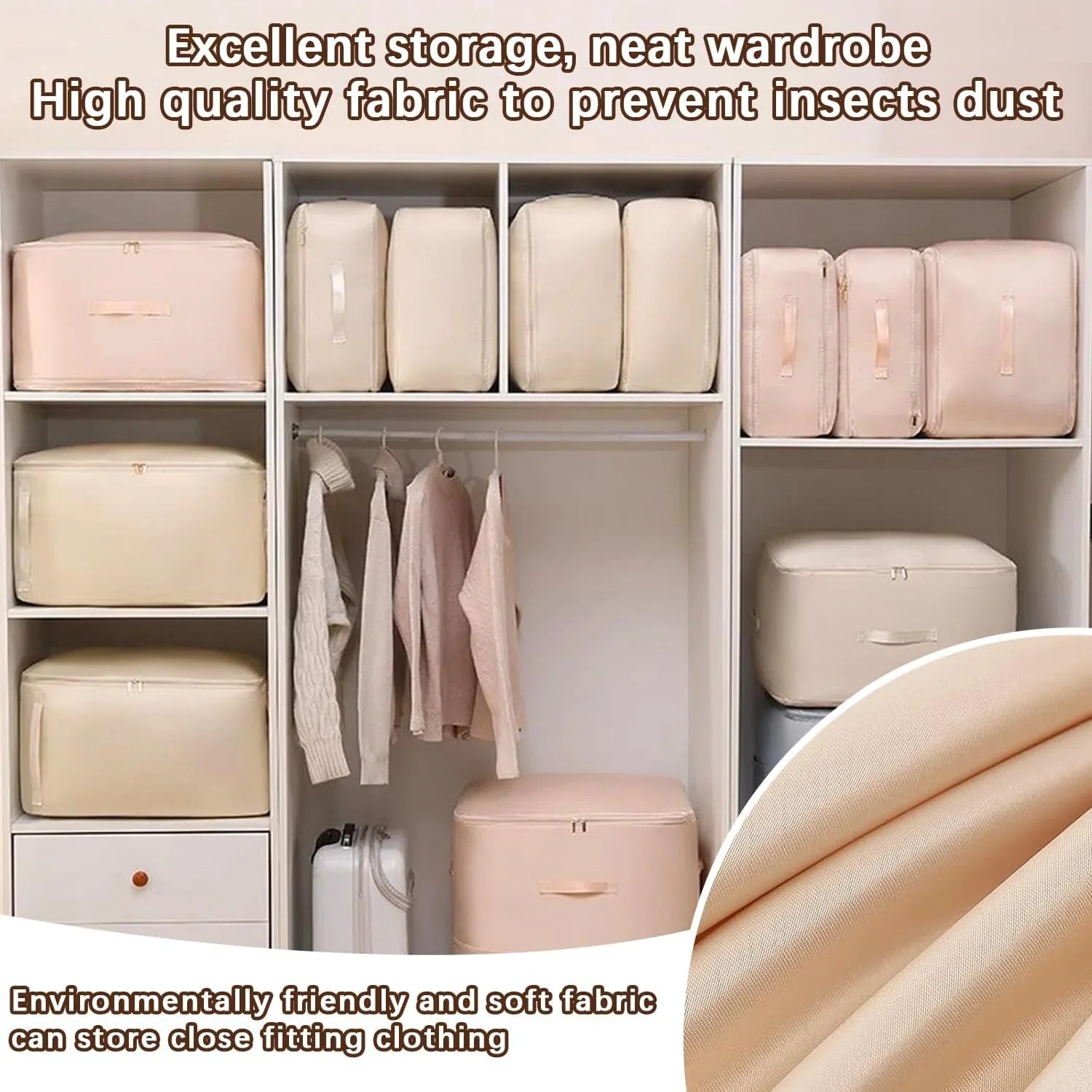 Self-Compressing Storage Bag Portable Organizer for Clothes Blankets - 3 Pack
