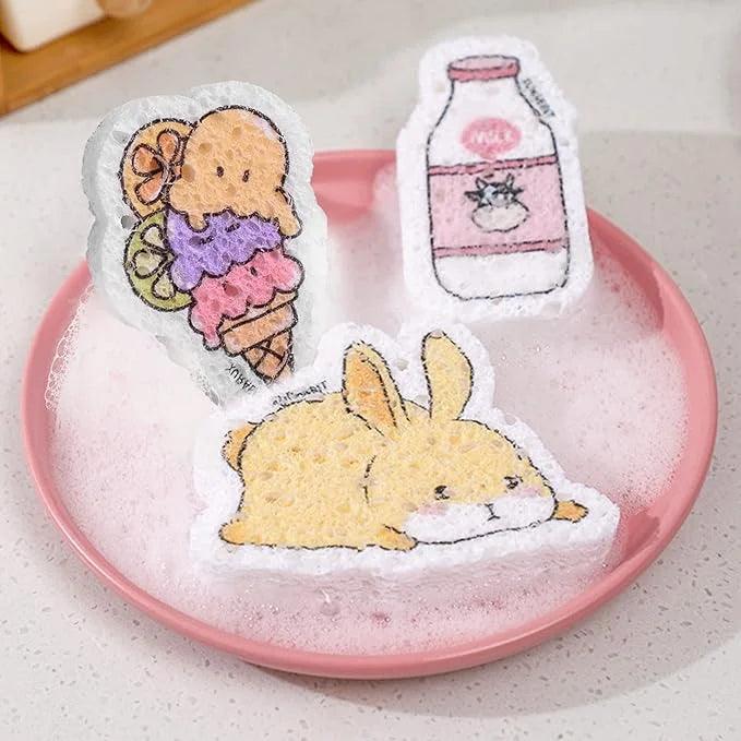 Pop-Up' Cartoon Natural Sponges