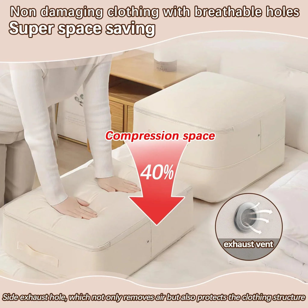 Self-Compressing Storage Bag Portable Organizer for Clothes Blankets - 3 Pack