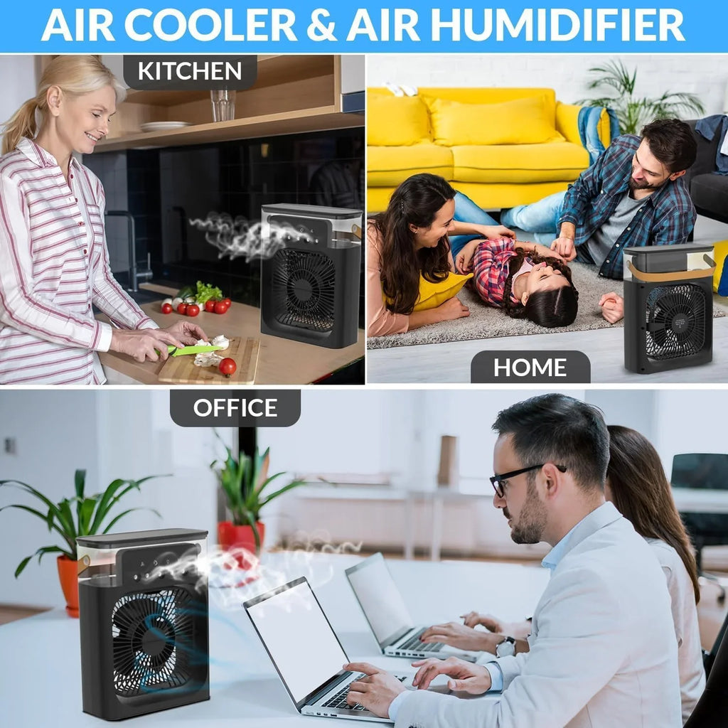 Portable Air Conditioner Fan, 3 In 1 Ice Mist