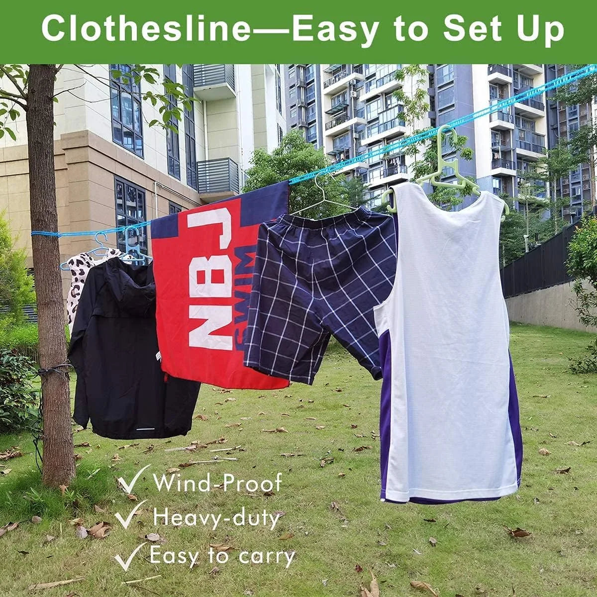 5 Meter Windproof Non Slip Clothesline Rope