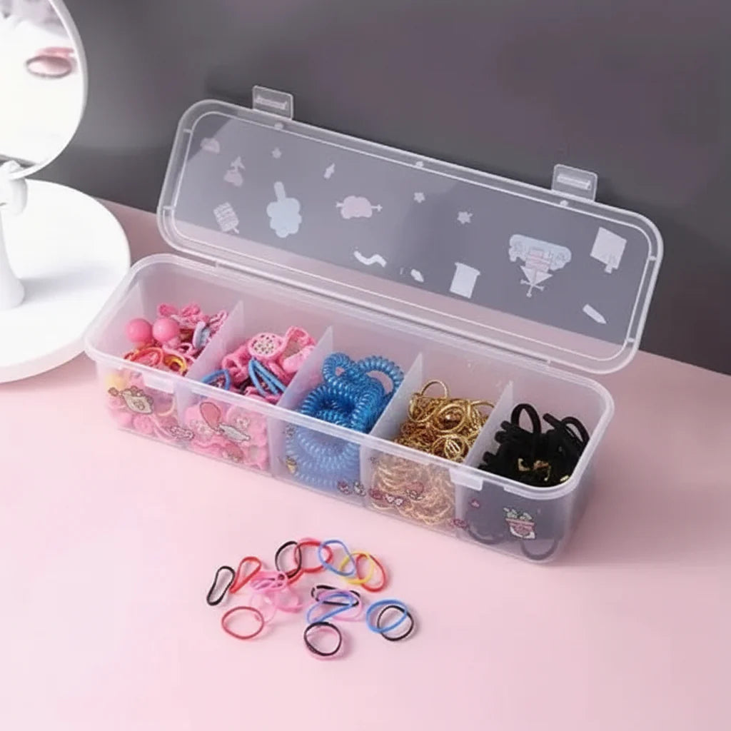 1Pc Household Hair Accessories Five Compartment Storage Box
