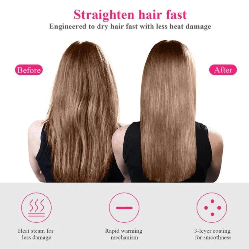One Step Hot Air Brush - Dryer + Straightener