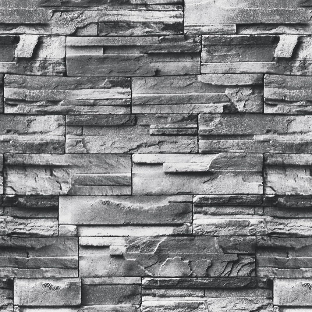 70cm x 77cm - Grey Brick Wallpaper Peel and Stick Wallpaper