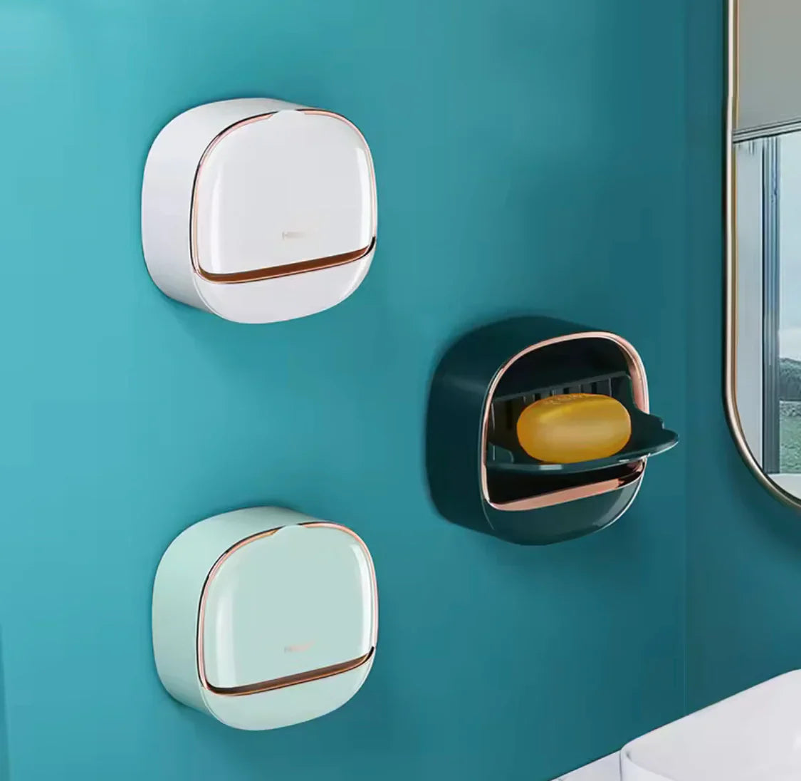 Wall Mounted Soap Holder With Flip Cover