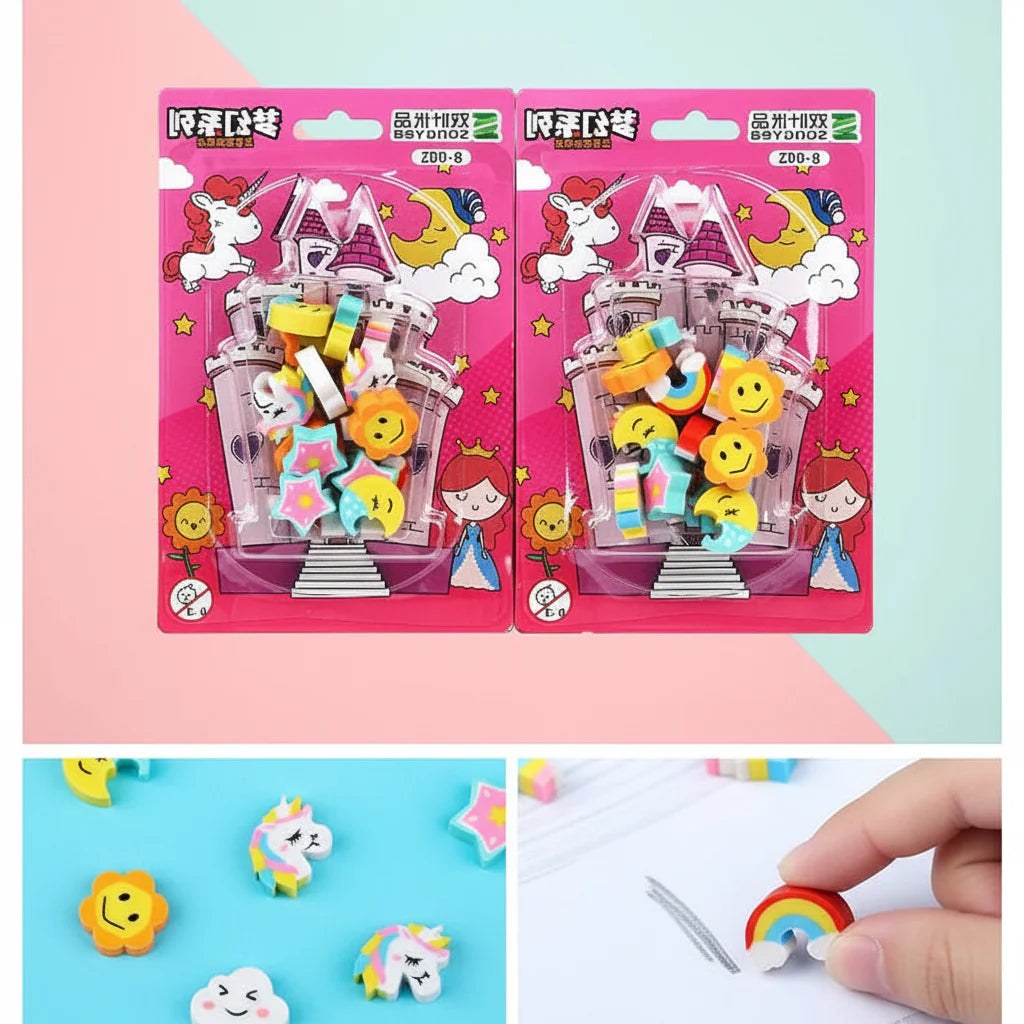 Unicorn Eraser Set