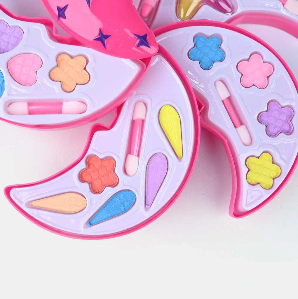 pink moon-shaped kids  cosmetics set