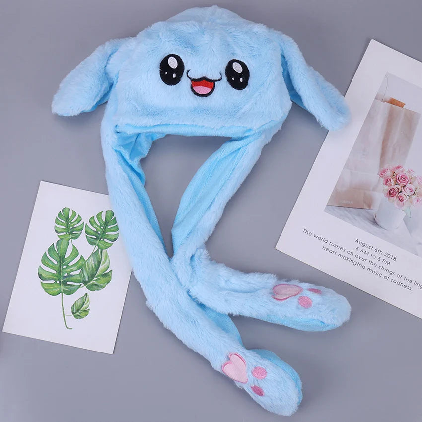 Rabbit Hat Plush Can Moving Bunny Ears Hat - 1PC