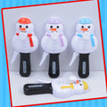 Mini Plastic Cartoon Christmas Snowman Fan Toy