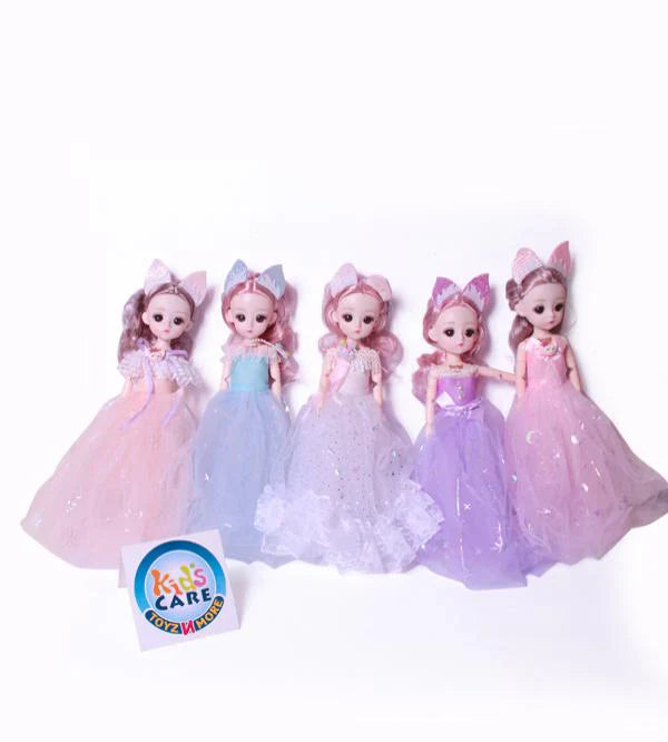 12-inch Adorable Bendable Doll With Beautiful Dress & Accessories