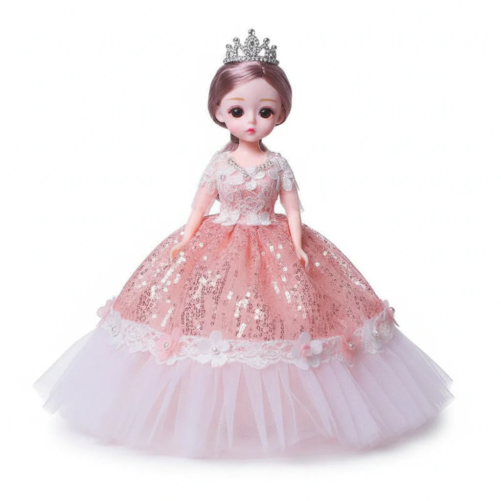 12-inch Adorable Bendable Doll With Beautiful Dress & Accessories