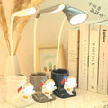 LED Desk Lamp with Penholder, Dual Light, Touch Control