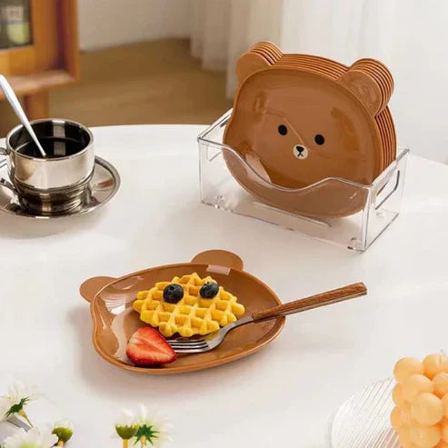 Mini Bear Shape Dish Plate - Pack Of 8