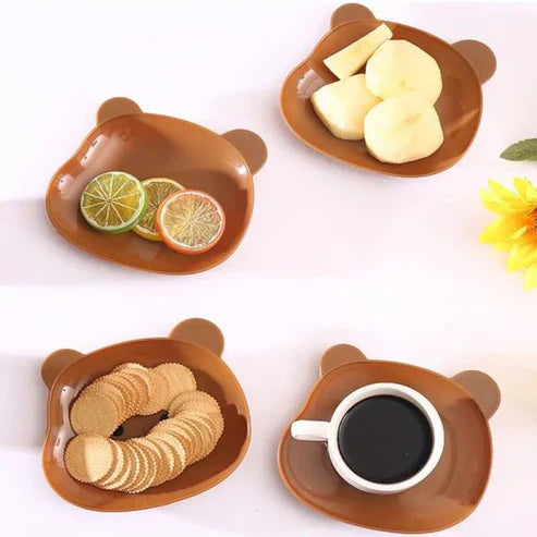 Mini Bear Shape Dish Plate - Pack Of 8