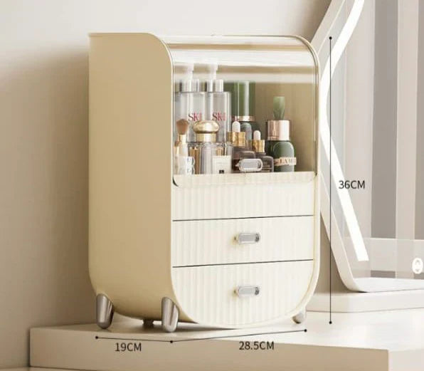Nordic Cosmetics Storage Organizer, Drawer Type Dresser Shelf
