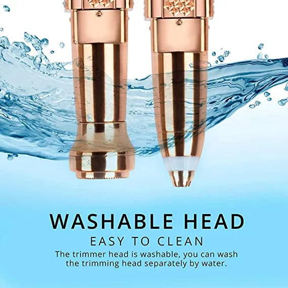 USB Rechargeable 2-in-1 Flawless Facial & Eyebrow Hair Remover Machine with LED Light