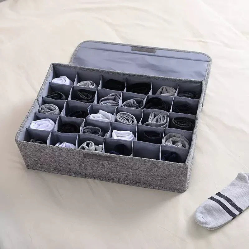 Socks Storage Organizer Box - 30 Pockets