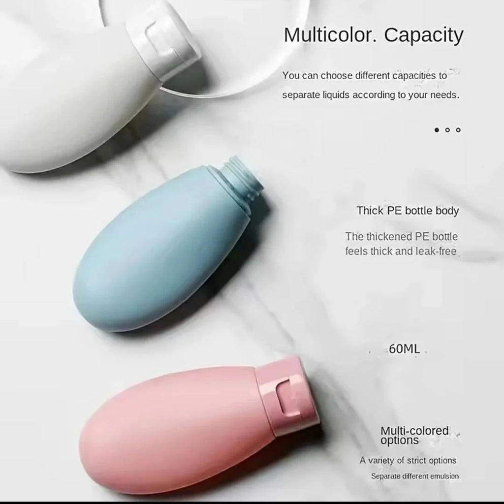 Empty Bottle Liquid Containers for Travelling - Pack Of 3