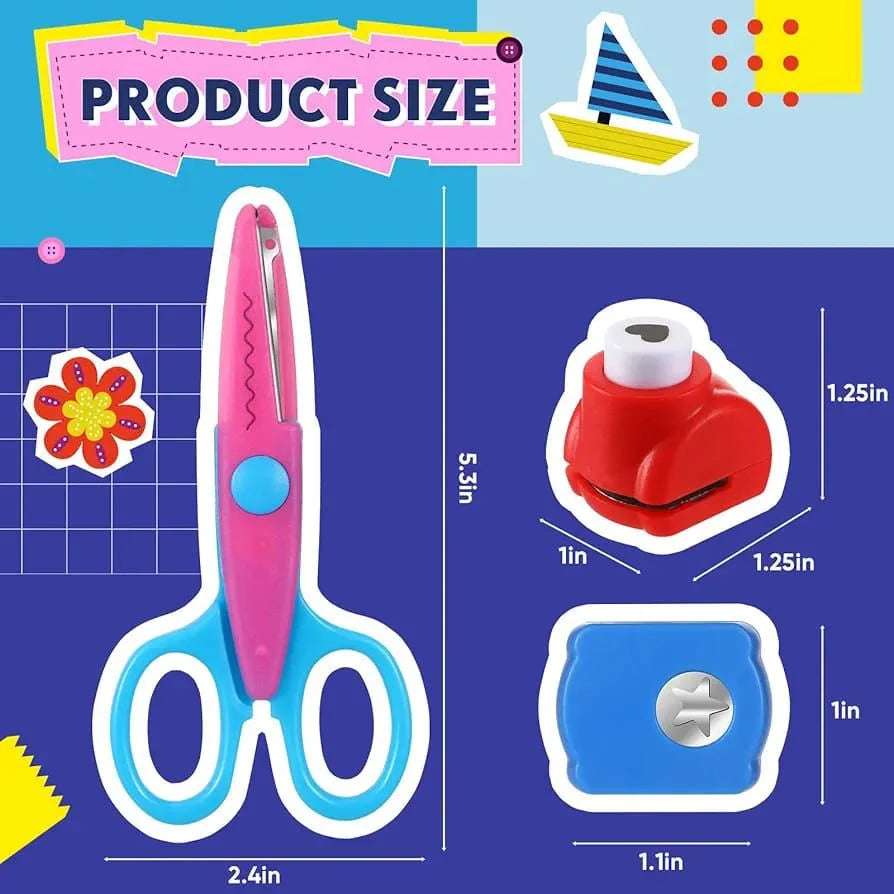 Craft Scissors Set Scissors for Children Craft Design, Clipbook, DIY Set
