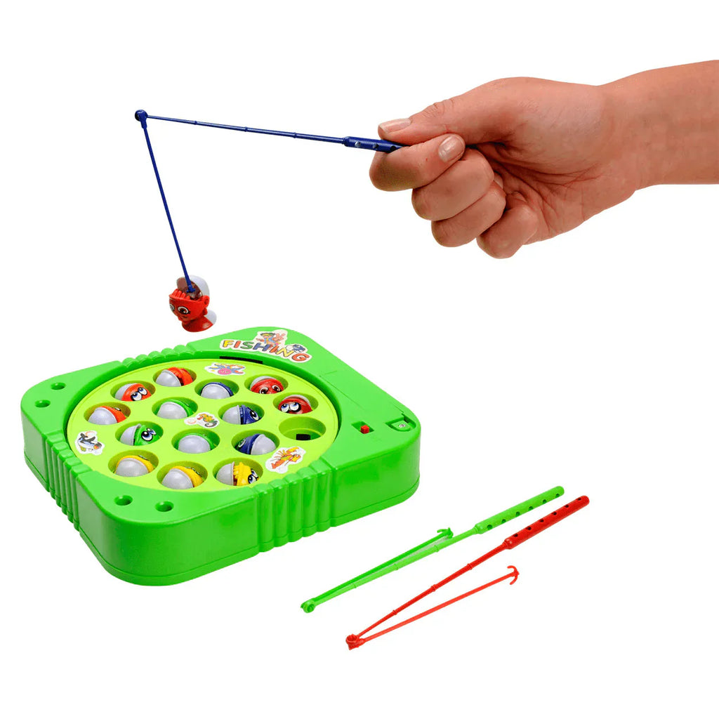Battery-Operated Rotating Fishing Game Toy for Kids & Toddlers - 15 Fish