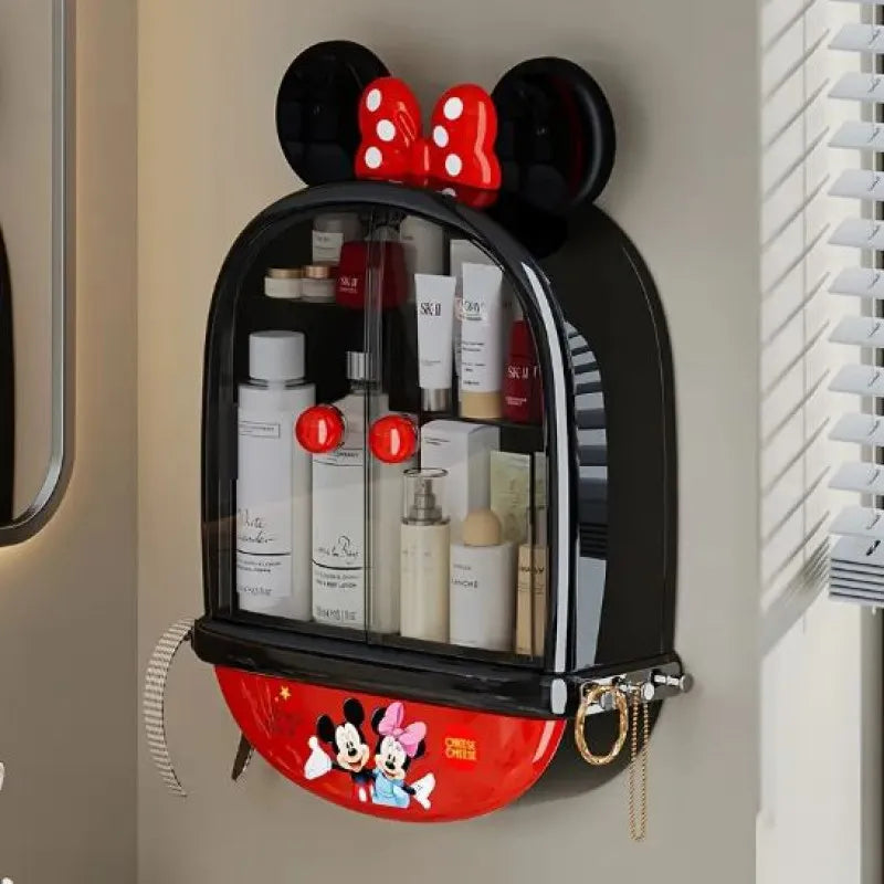 Mickey & Minnie Mouse No-Drill Wall-Mounted Cosmetic Organizer