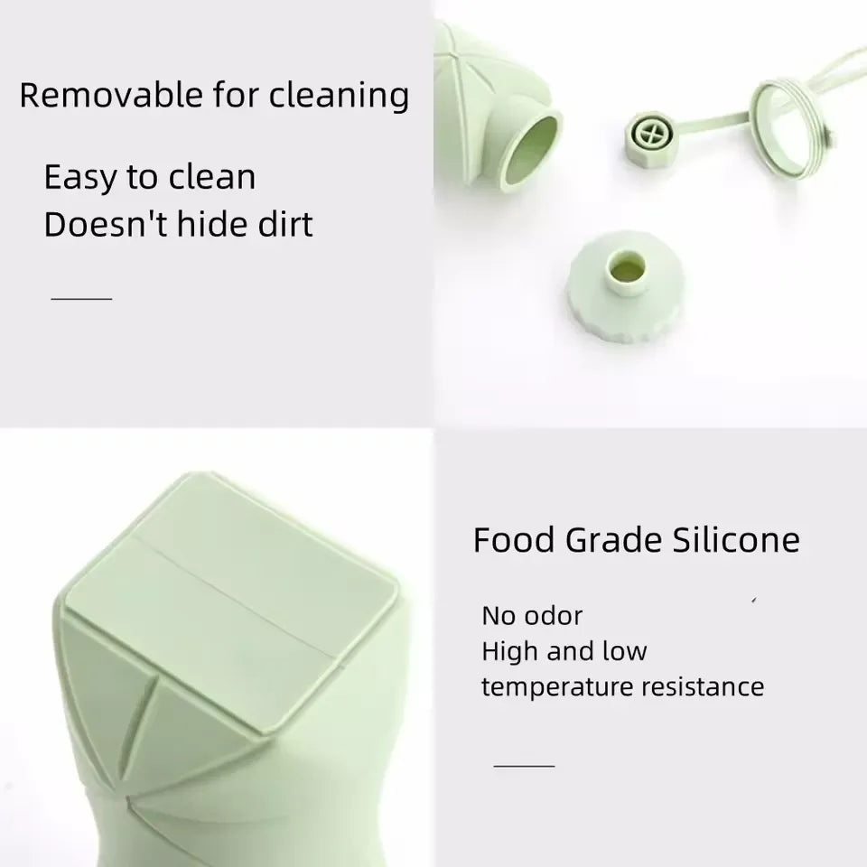 Silicone Folding Portable Reusable Bottle - 600ml