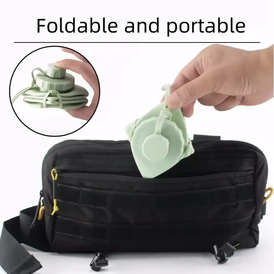 Silicone Folding Portable Reusable Bottle - 600ml